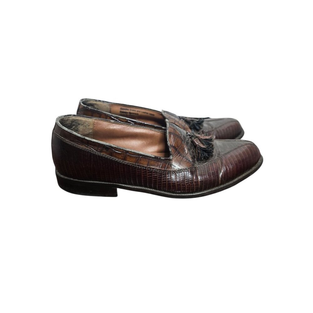 Stacy Adams Genuine Snake Brown Men's Loafers